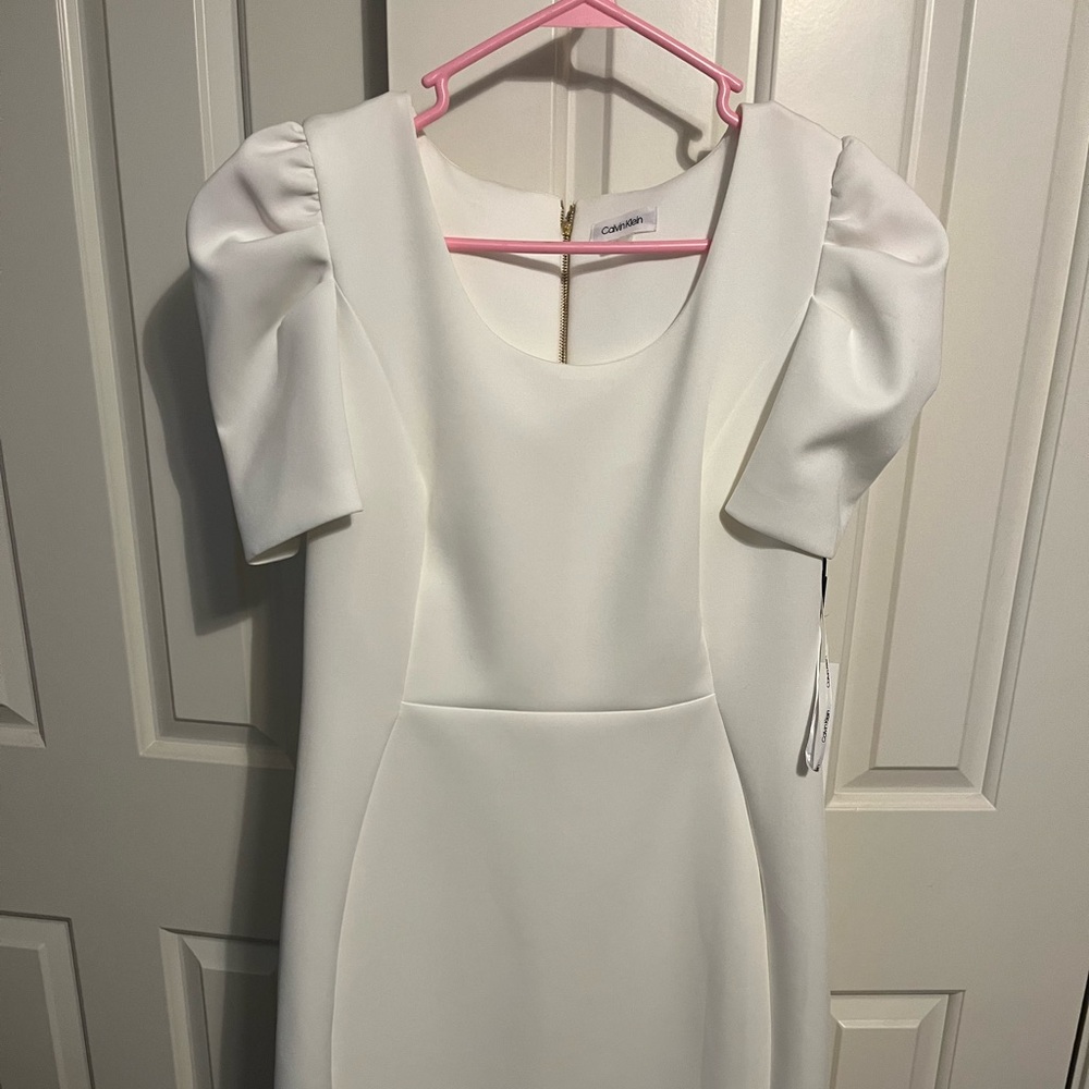 NWT white CK dress size